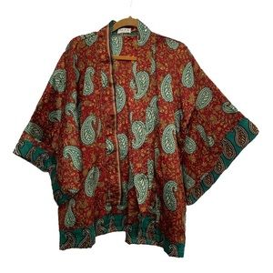 Tree of Life Paisley Kimono Cropped, Onesize